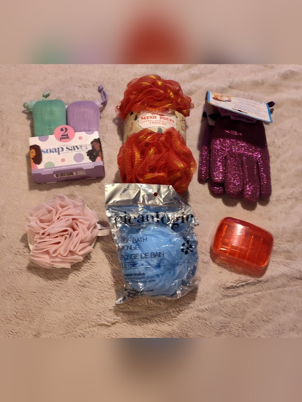 NEW!! Assorted Bath Sponges/Loofah's Bathing Bundle